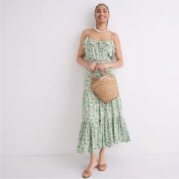 J. Crew Tiered Maxi Dress Tossed Floral - Picture 2 of 10